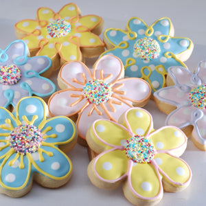 Spring Flower Cut-Out Cookies | Mother's Day Celebration Cookie Basket