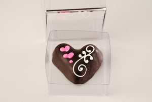 Fudge Chocolate Brownie Hearts Decorated