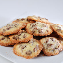 Load image into Gallery viewer, crispy milk chocolate lace pecan bite size mini cookies
