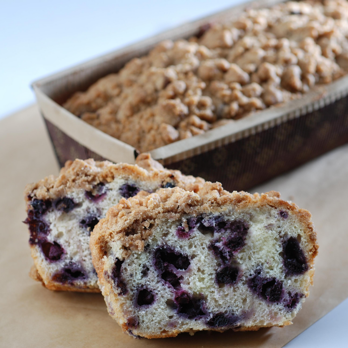 blueberry crumb streusel loaf