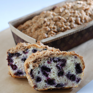 blueberry crumb streusel loaf