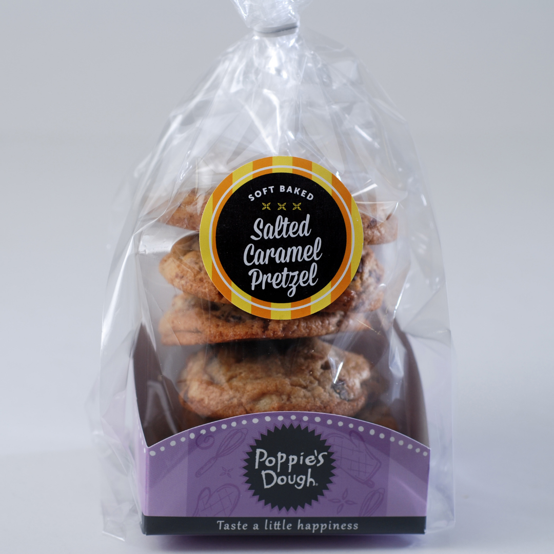 salted caramel pretzel cookies