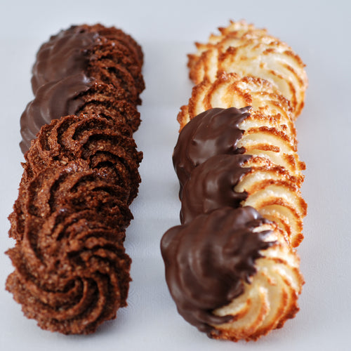 coconut and chocolate coconut macaroons