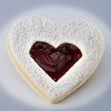 Load image into Gallery viewer, linzer heart shortbread filled jam
