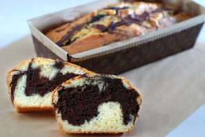 gourmet marble loaf cream cheese pound cake and chocolate 
