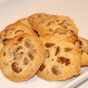 crispy mini milk chocolate lace pecan cookies
