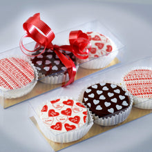 Load image into Gallery viewer, 3 chocolate decorated sandwich cookies

