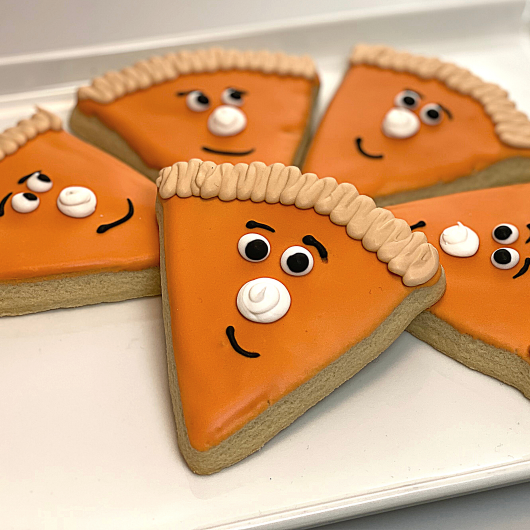 Gourmet Pumpkin Pie Face Cut-Out Cookie Gift Set (12 Pieces)