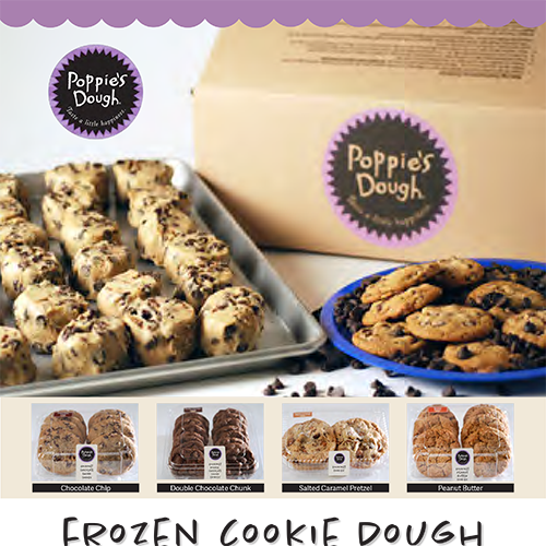 gourmet cookie dough frozen pre-portioned puck|Poppie's Dough Inc