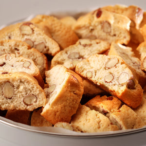 rustic almond biscotti bite size 