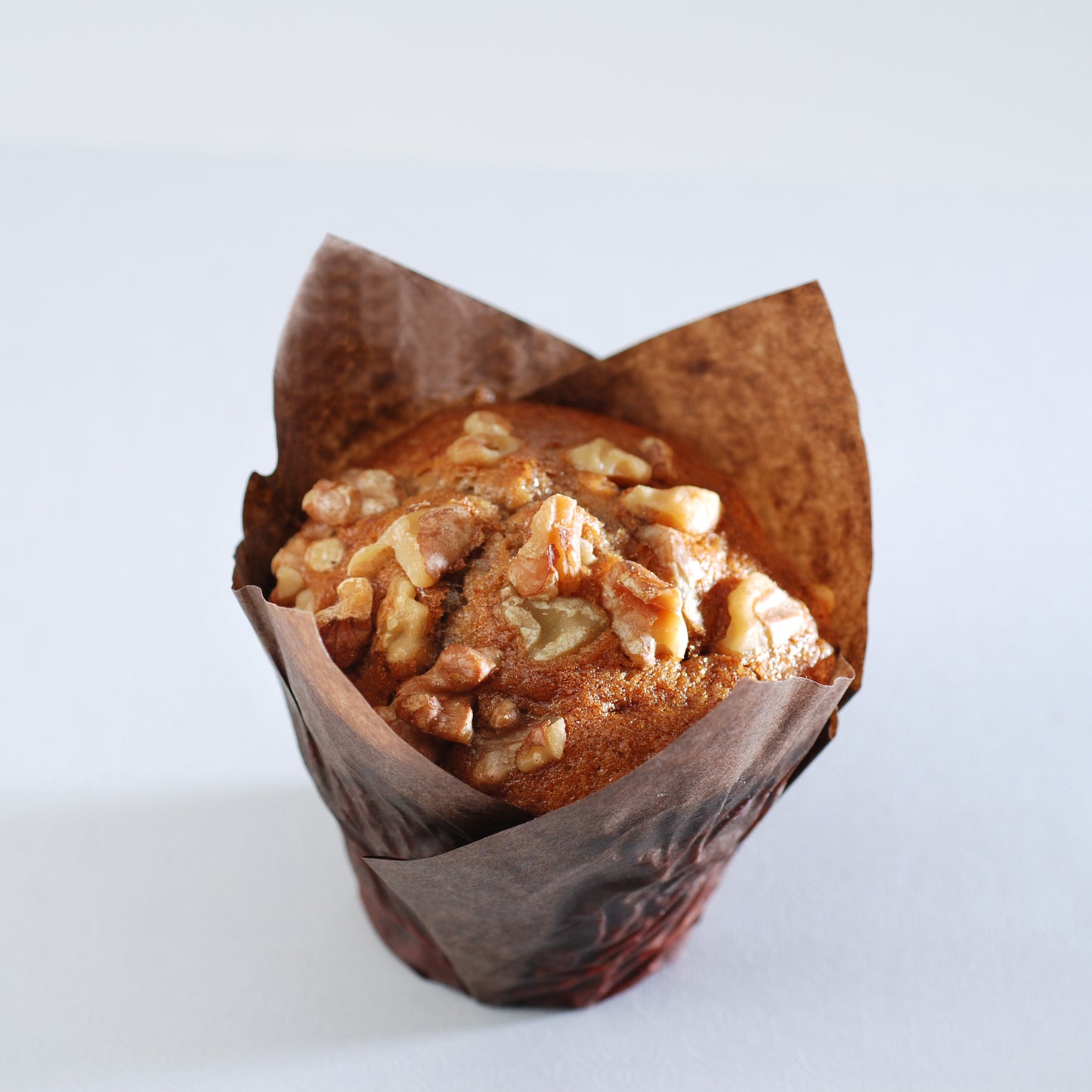 vegan gourmet banana walnut muffin