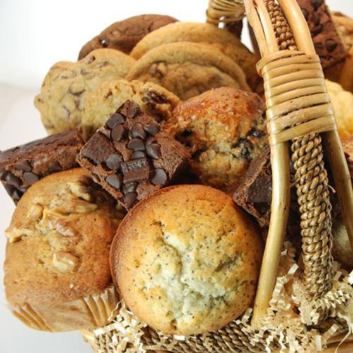 Fresh Baked Muffin, Cookie, Brownie, and Scone Basket (19 Pieces) - Poppie's Dough